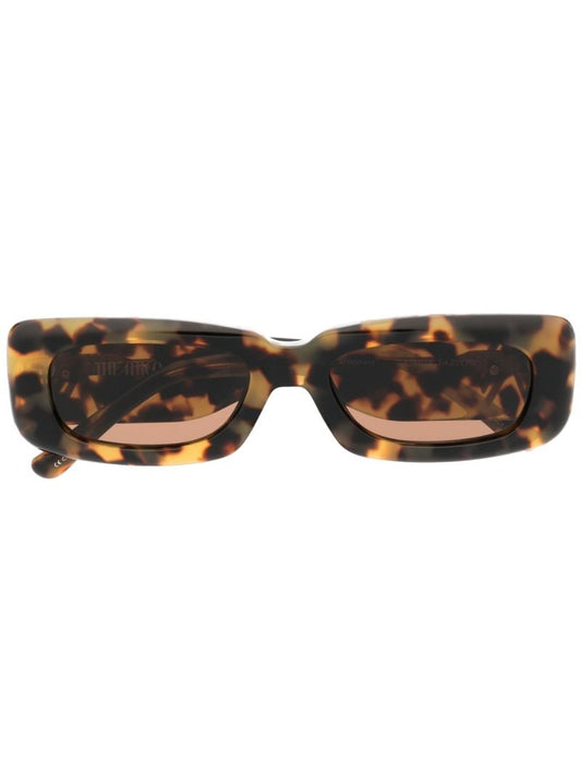 X Linda Farrow Brown Mini Marfa Square Sunglasses