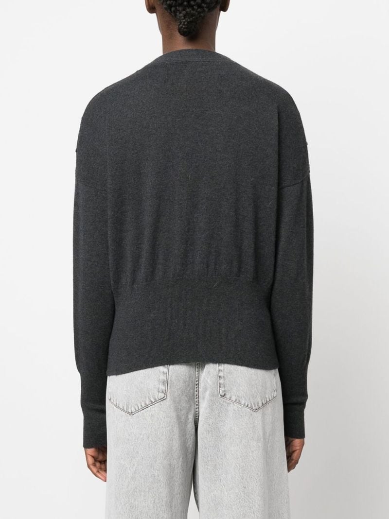Grey Sequin-embellished Cashmere Cardigan