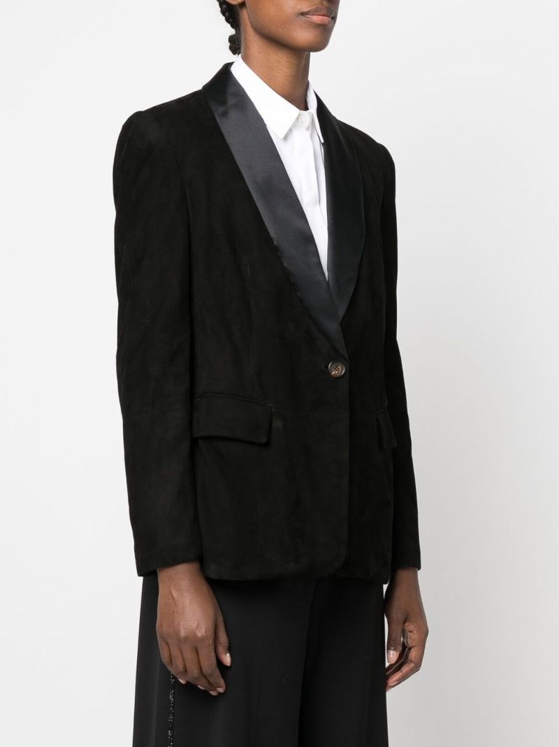 Black Single-breasted Tailored Blazer
