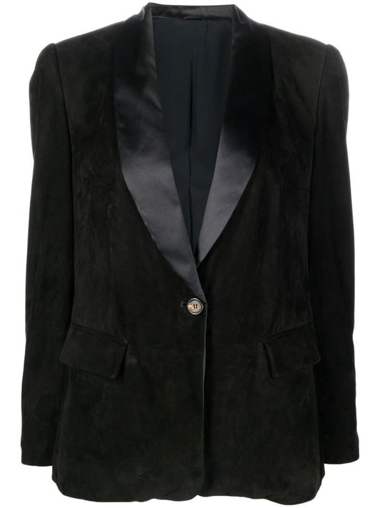 Black Single-breasted Tailored Blazer