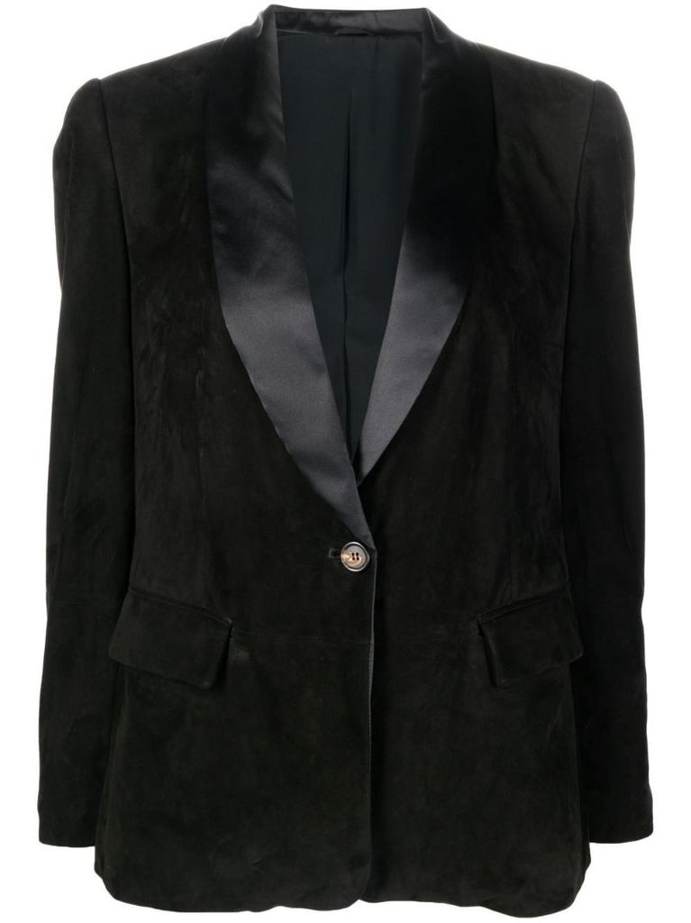 Black Single-breasted Tailored Blazer