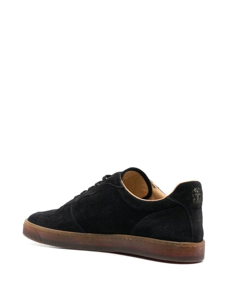 Black Low-top Suede Sneakers