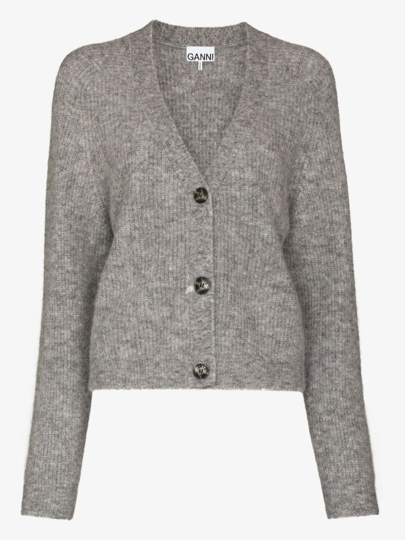 V-neck Wool Cardigan