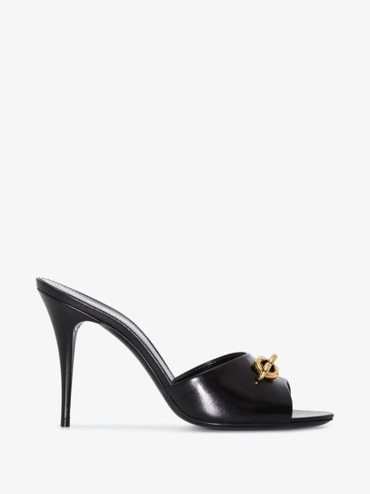 Black Le Maillon 95 Leather Mules