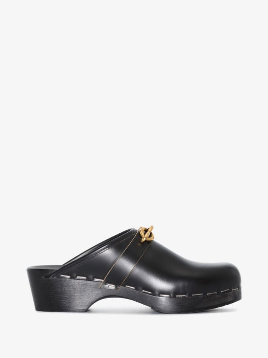 Black Le Maillon 50 Leather Clogs