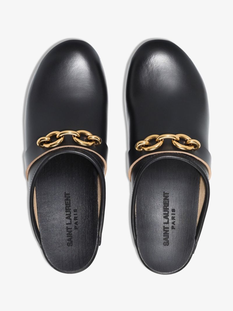 Black Le Maillon 50 Leather Clogs