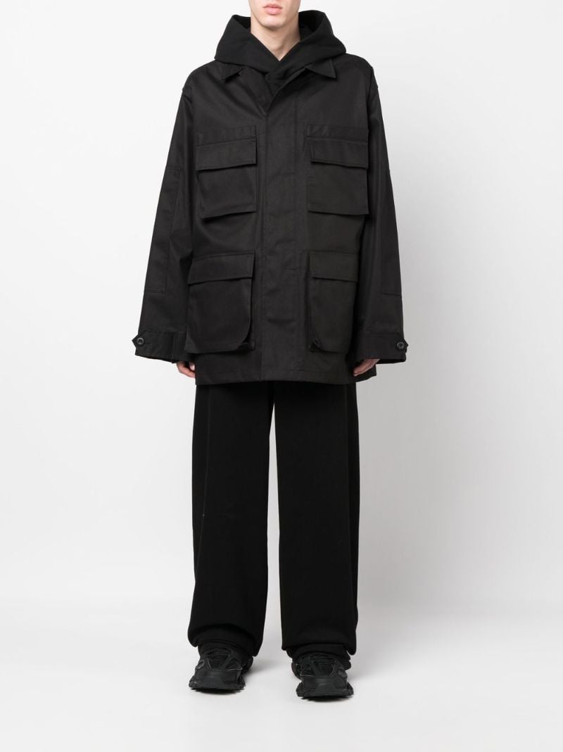 Black Multi-pocket Cargo Jacket