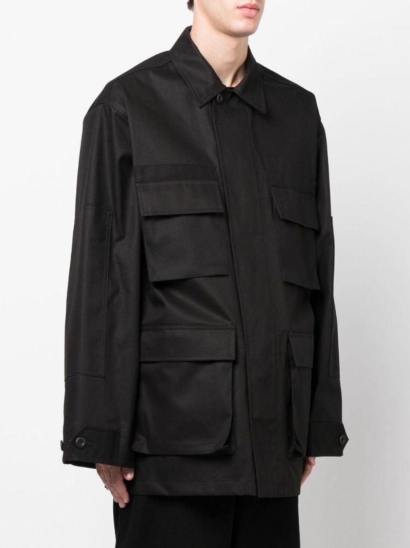 Black Multi-pocket Cargo Jacket