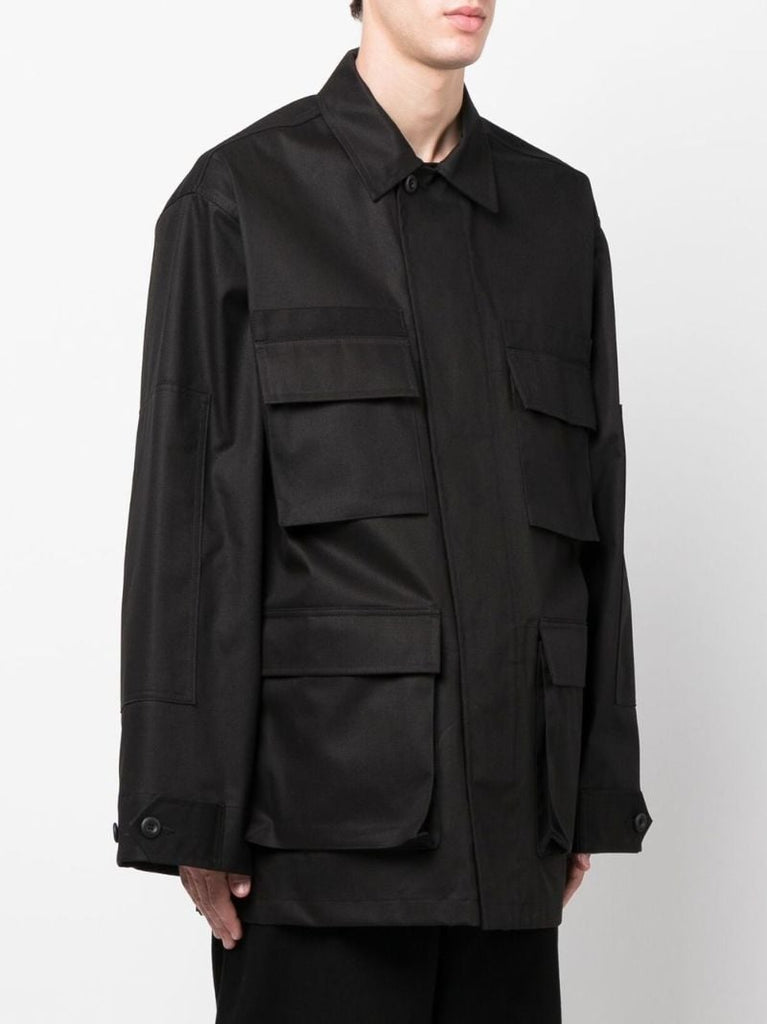 Black Multi-pocket Cargo Jacket