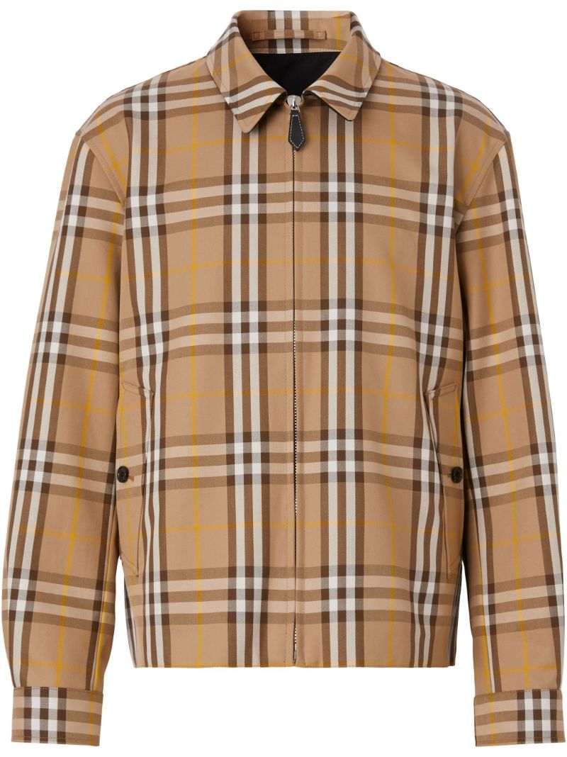Brown Reversible Zip-up Cotton Jacket