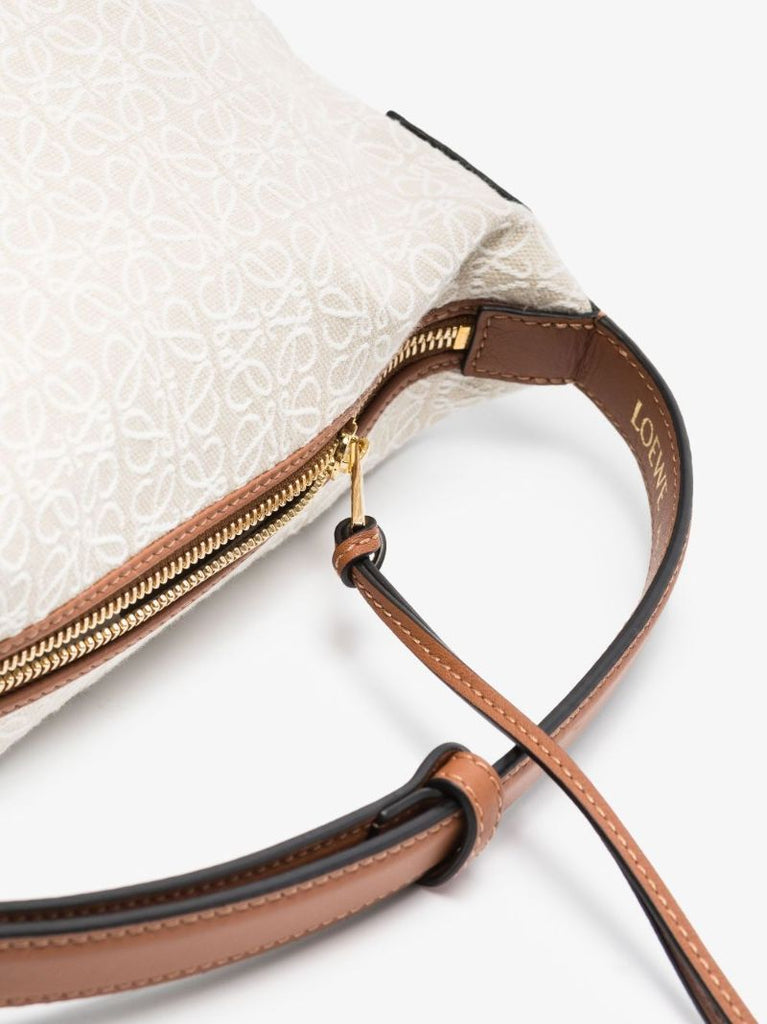 Neutral Cubi Small Anagram Jacquard Shoulder Bag