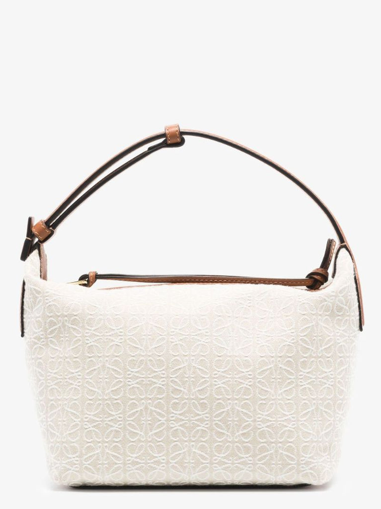 Neutral Cubi Small Anagram Jacquard Shoulder Bag