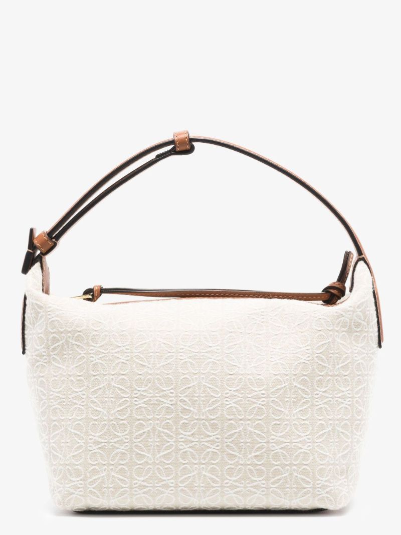 Neutral Cubi Small Anagram Jacquard Shoulder Bag