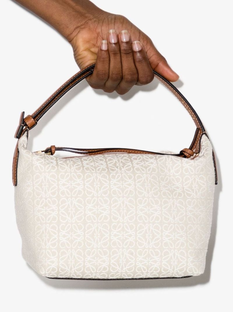 Neutral Cubi Small Anagram Jacquard Shoulder Bag