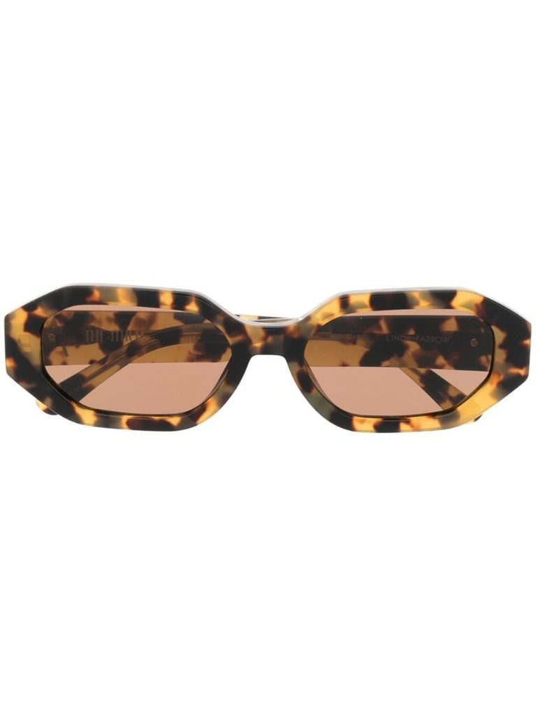 X Linda Farrow Brown Irene Tortoiseshell Sunglasses