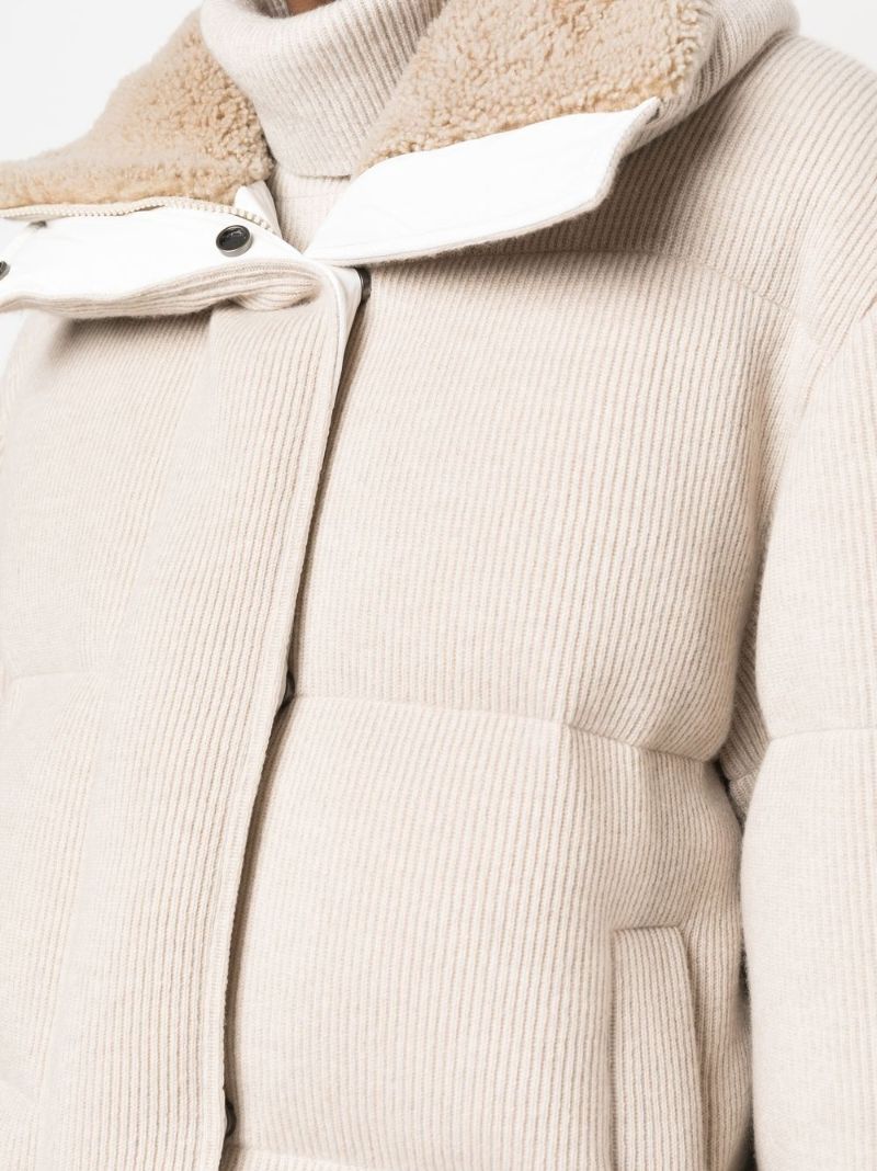 Neutral Cashmere Padded Jacket
