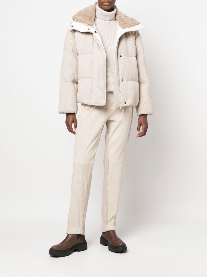 Neutral Cashmere Padded Jacket
