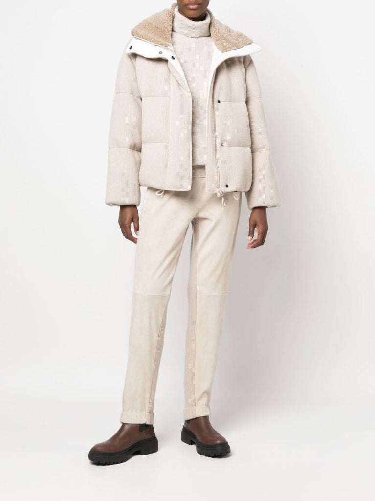 Neutral Cashmere Padded Jacket