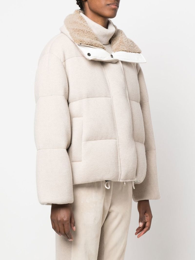 Neutral Cashmere Padded Jacket