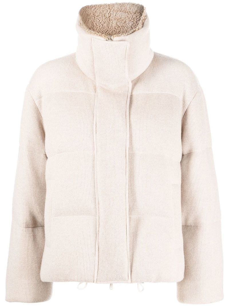 Neutral Cashmere Padded Jacket