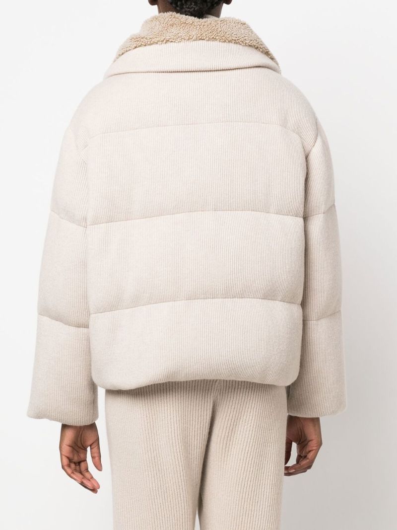 Neutral Cashmere Padded Jacket