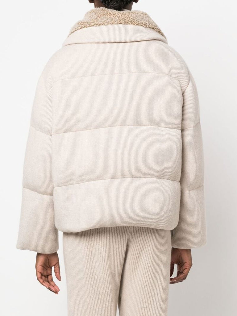 Neutral Cashmere Padded Jacket