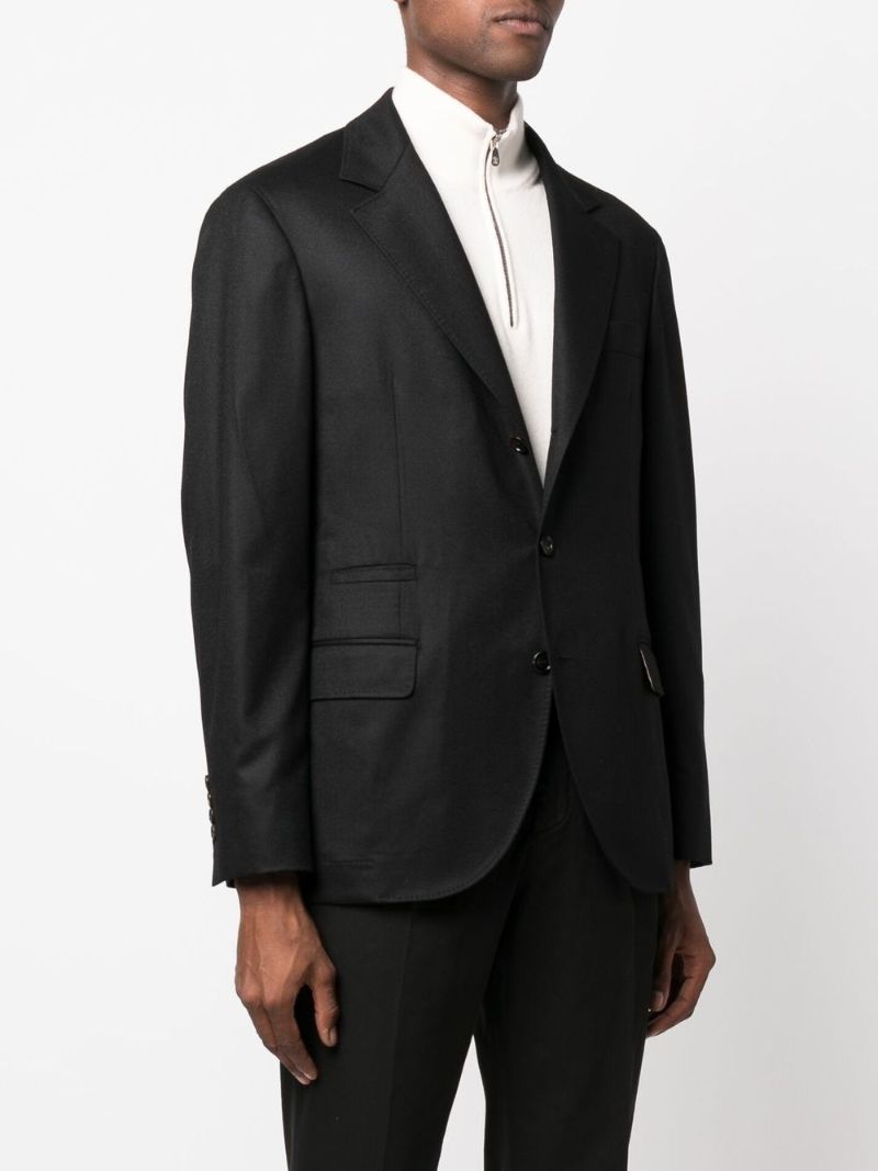 Black Single-breasted Wool Blazer
