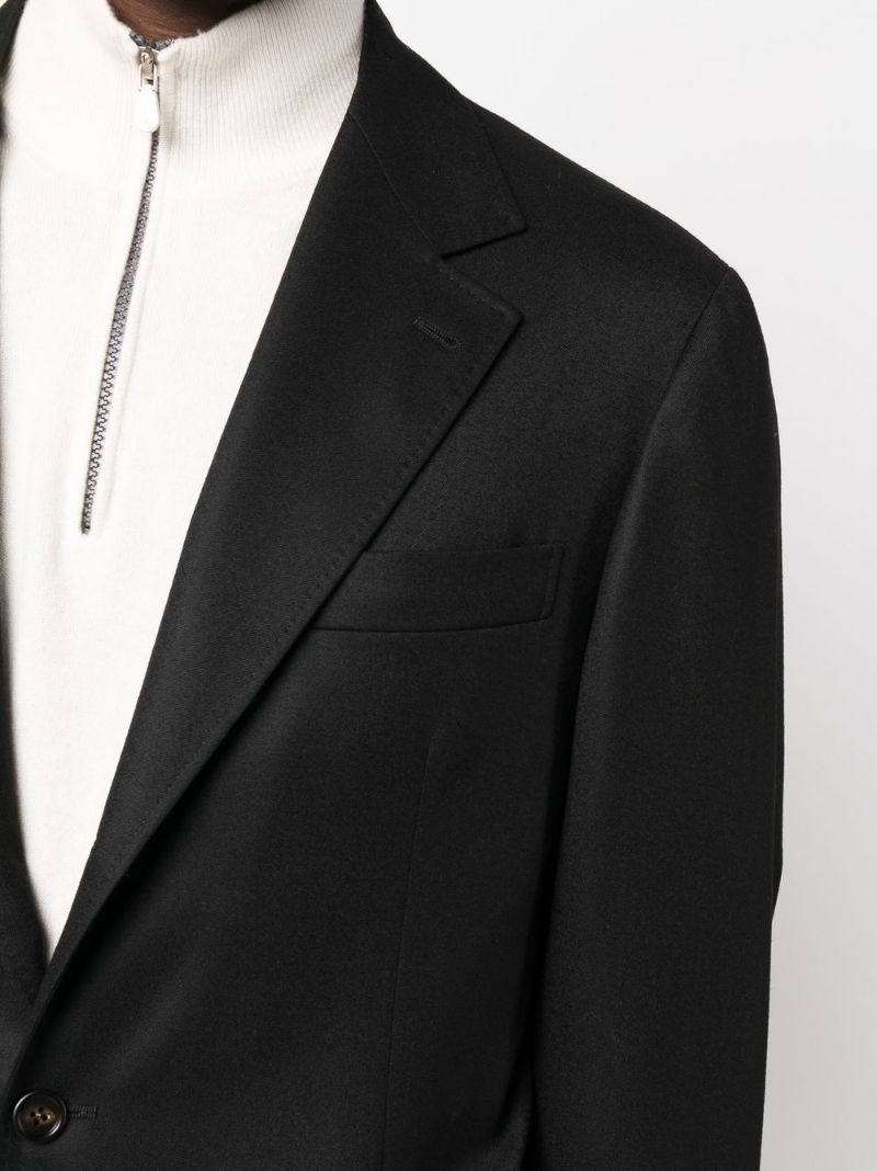 Black Single-breasted Wool Blazer