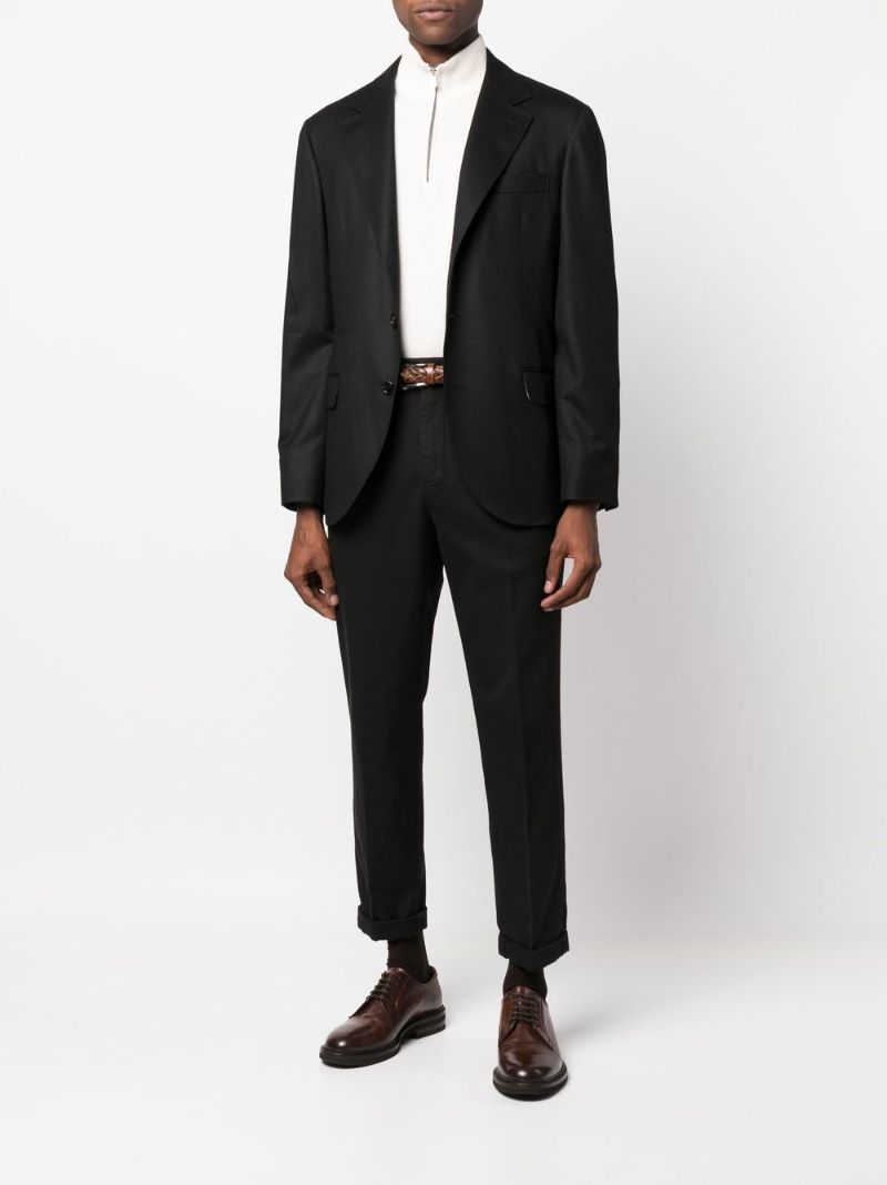 Black Single-breasted Wool Blazer