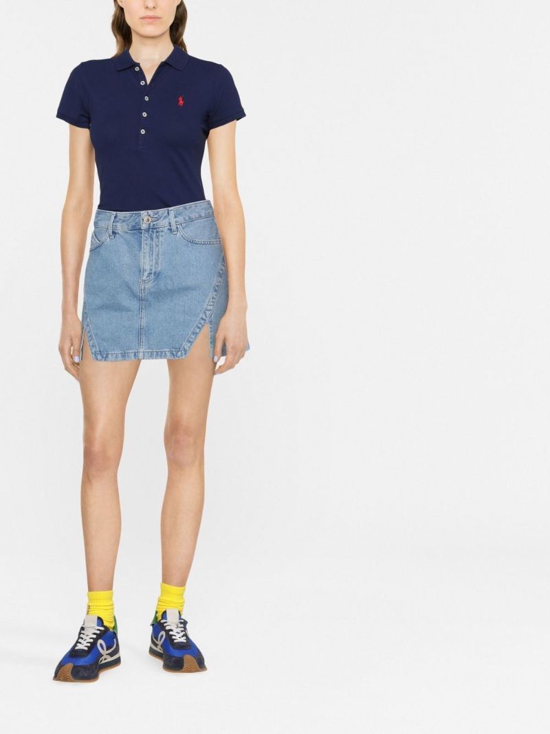 Blue Polo Pony Cotton Polo Shirt