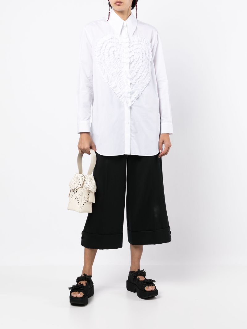 White Ruffle Heart Shirt