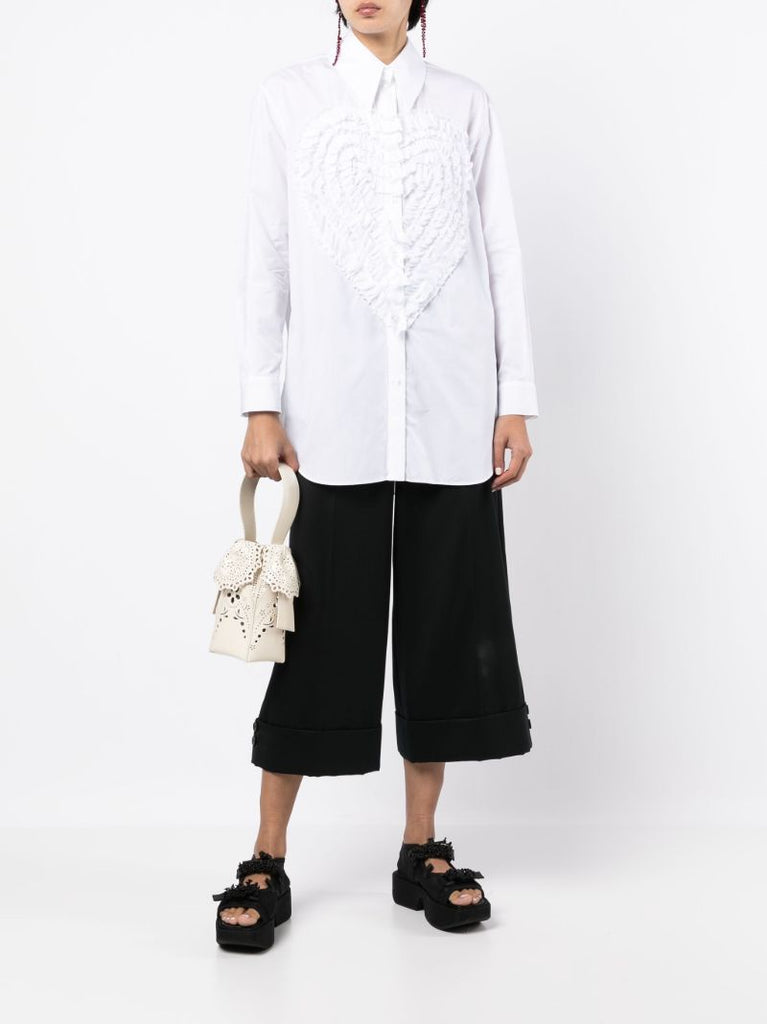 White Ruffle Heart Shirt