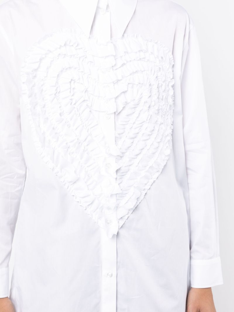 White Ruffle Heart Shirt