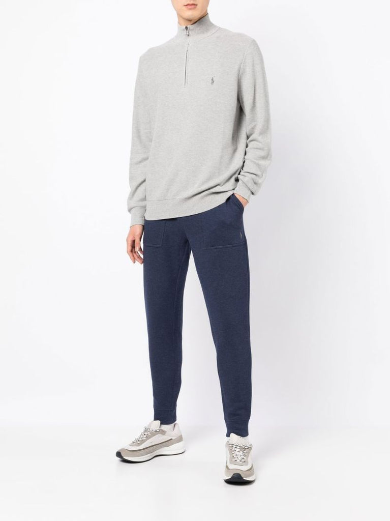 Grey Polo Pony Cotton Sweater