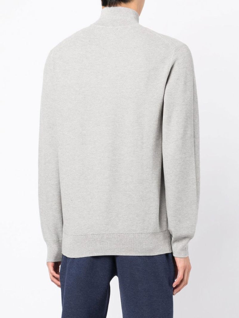 Grey Polo Pony Cotton Sweater