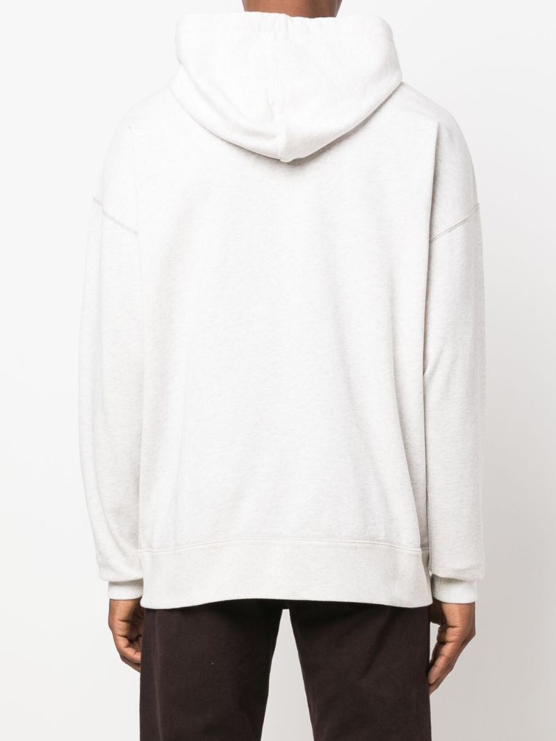 Neutral Logo Print Cotton Hoodie