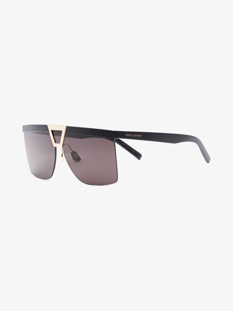 Black Palace Shield Square Sunglasses