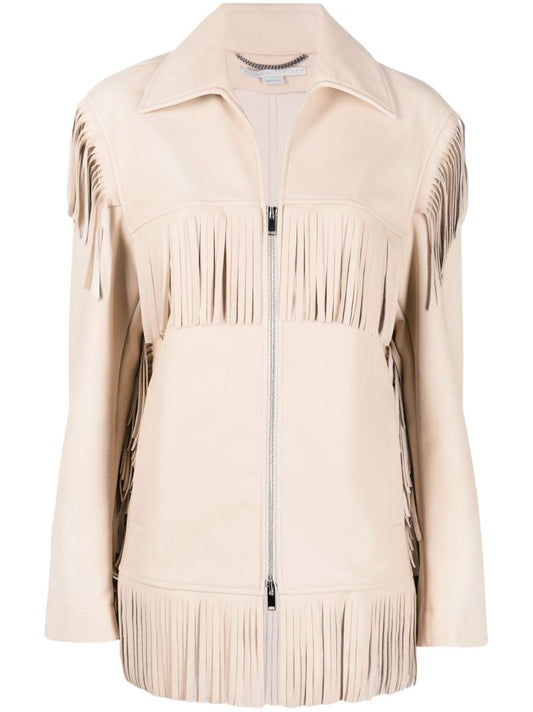 Neutral Fringe Detail Jacket