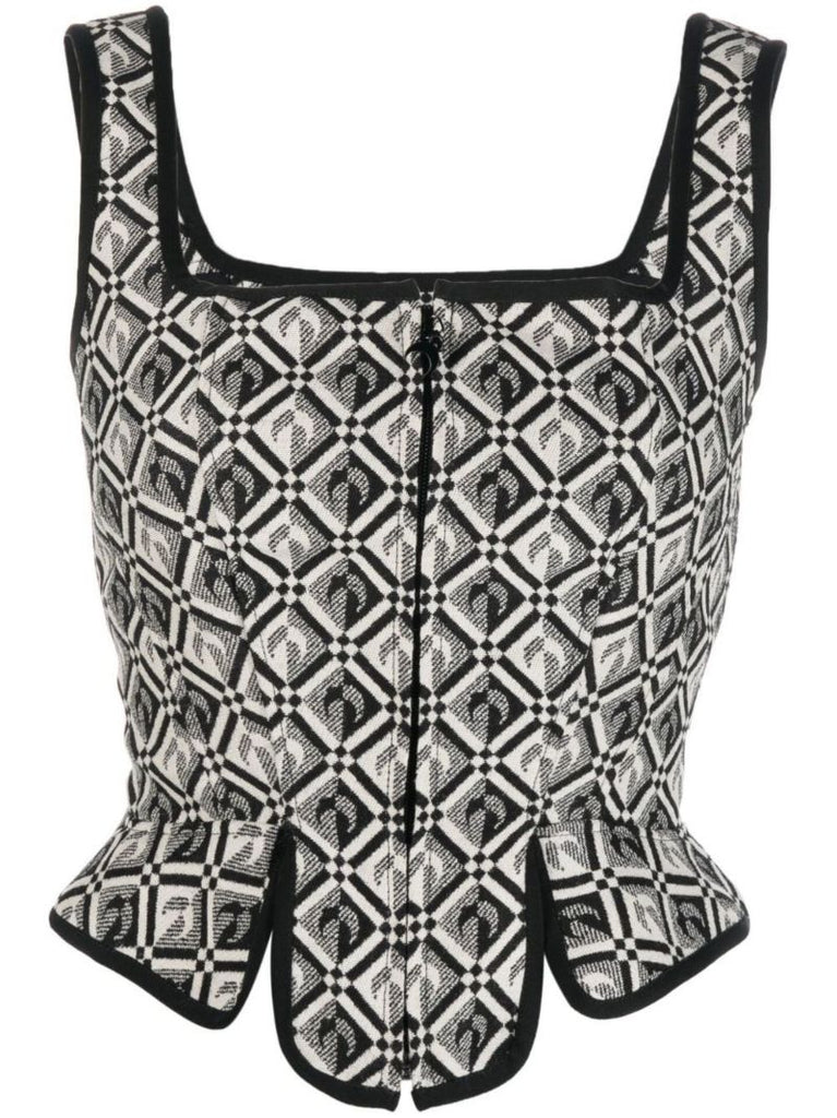 Black Diamond Moon Corset Top