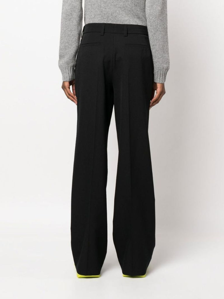 Black Belted Wool Trousers