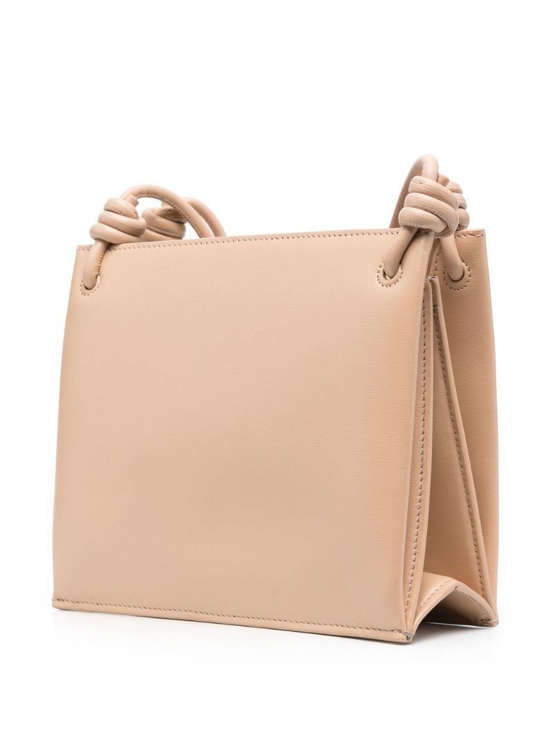 Neutral Small Leather Cross Body Bag