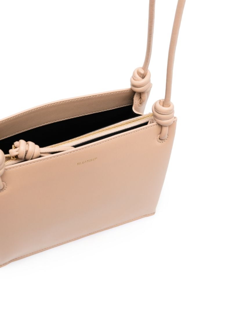 Neutral Small Leather Cross Body Bag