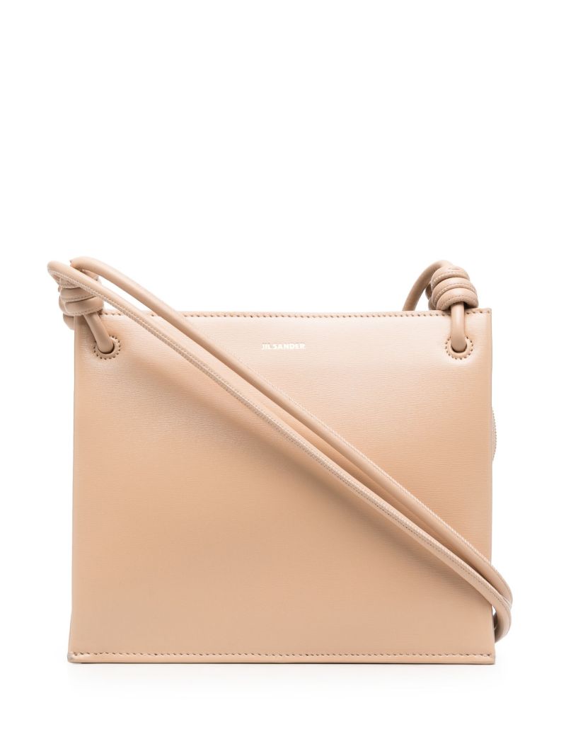 Neutral Small Leather Cross Body Bag