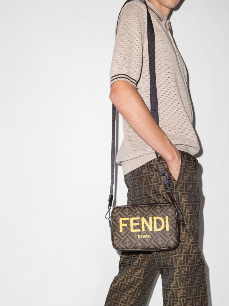 Brown Ff Logo Cross Body Bag