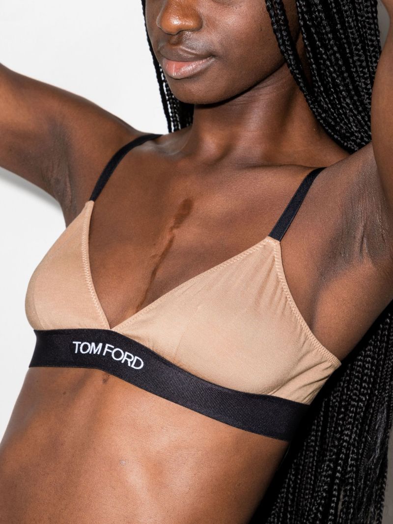 Pink Logo Triangle Bra