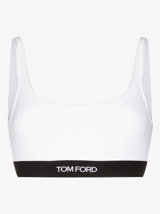 White Logo Bralette Top