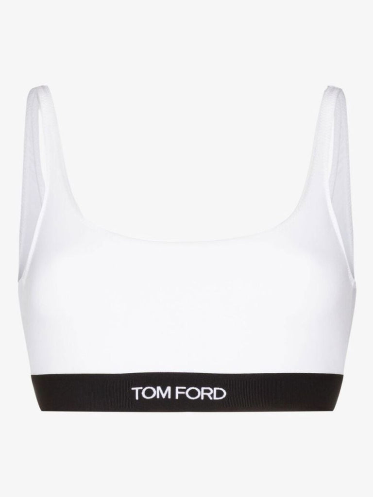 White Logo Bralette Top