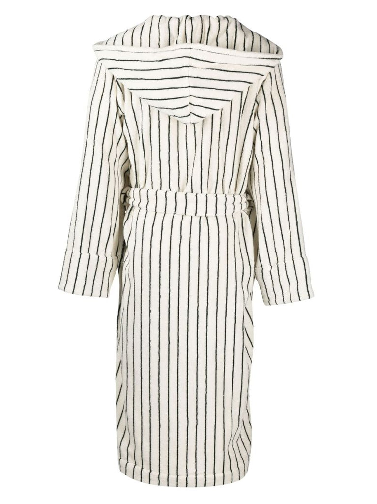 White Striped Organic Cotton Bathrobe