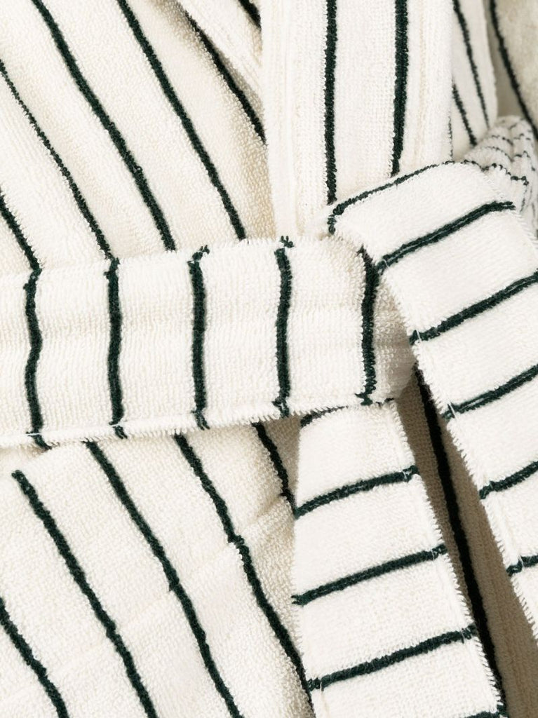 White Striped Organic Cotton Bathrobe