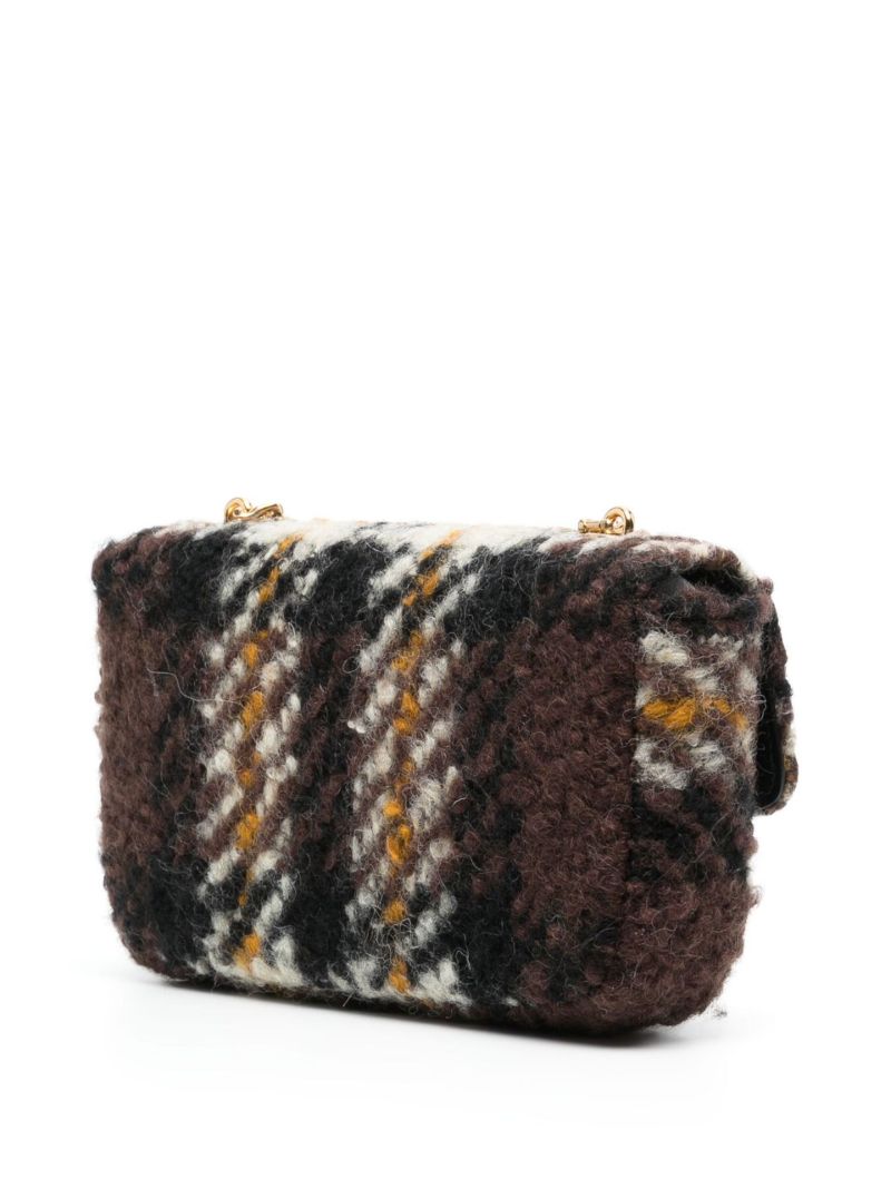 Brown Triomphe Tartan Shoulder Bag